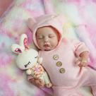 Boneca Reborn Baby Doll Lifelike de 43 cm para meninos com brinquedo de alimentação e caixa de presente