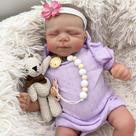 Boneca Reborn Baby Doll Zero Pam Realistic Cloth Body Girl 45 cm