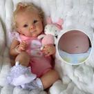 Boneca Reborn Baby Doll Zero Pam, silicone de corpo inteiro, 45 cm com acessórios