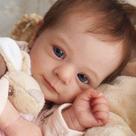 Boneca Reborn Baby Girl Blags Claire de 18 polegadas com cabelo castanho
