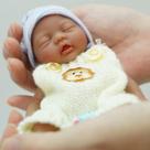 Boneca Reborn Baby Miaio Boy 17,8 cm de silicone para corpo inteiro
