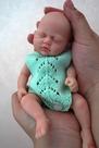 Boneca Reborn Baby MYREBABY Jaden Boy de silicone de 7 polegadas para corpo inteiro