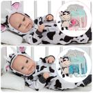 Boneca Reborn Bebê Gêmeos Roupa Vaquinha Bolsa Acessórios