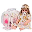 Boneca Reborn Bebê Loira 46cm Com Bolsa 20 Acessórios Boneca Reborn Bebê Loira 46cm Com Bolsa 20 Acessórios