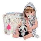 Boneca Reborn Bebê Menina Loira Saída de Banho Pandinha Boneca Reborn Bebê Menina Loira Saída de Banho Pandinha