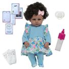 Boneca Reborn Bebê Negra Corpo de Vinil Siliconado Enxoval