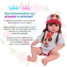 Boneca Reborn Bebê Olhos Castanhos Florzinha Acessórios Boneca Reborn Bebê Olhos Castanhos Florzinha Acessórios
