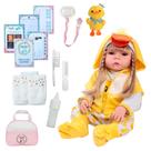 Boneca Reborn Bebê Princesa 46cm 100% Silicone Patinho
