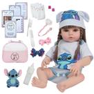 Boneca Reborn Bebê Princesa 46cm Com Bolsa Acessórios