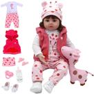 Boneca Reborn Bebê Realista Menina Silicone New Happy