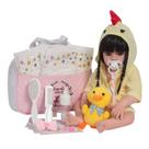Boneca Reborn Bebê Realista Morena Com Bolsa Itens Pelúcia Boneca Reborn Bebê Realista Morena Com Bolsa Itens Pelúcia