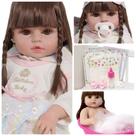 Boneca Reborn Bebê Recém Nascida Silicone 46m Fofinha
