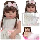 Boneca Reborn Bebê Valentina Com Lindo Vesitdo 46cm Fofa