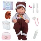 Boneca Reborn Boneca Realista Fio a Fio Bolsa Itens Capivara