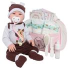Boneca Reborn Capivara com Bolsa Maternidade e Kit