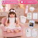 Boneca Reborn Corpo de Silicone Completa Pode Dar Banho