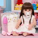 Boneca Reborn Corpo de Silicone Completa Pode Dar Banho