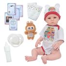 Boneca Reborn De Silicone Abigail Pode Banho Com Kit Itens