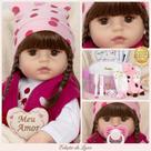 Boneca Reborn de Silicone Girafinha com Enxoval Completo