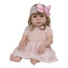 Boneca Reborn De Silicone Loira Bolsa Maternidade Enxoval