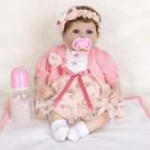 Boneca Reborn ENADOLL, vinil de silicone realista, 40 cm, menina