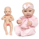 Boneca Reborn Gatinha Baby Careca Com Conjunto Pagão Rosa