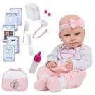 Boneca Reborn Larinha 43cm Enxoval Completo Pode Dar Banho