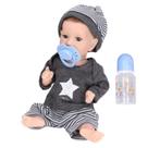 Boneca Reborn LieBewh de 31 cm de silicone com mamadeira de 3 anos ou mais