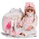 Boneca Reborn Loira Com Bolsa Enxoval Arco Íris Completo Boneca Reborn Loira Com Bolsa Enxoval Arco Íris Completo