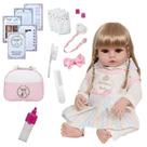 Boneca Reborn Loira Enxoval Arco Íris Completo Bolsa Itens Boneca Reborn Loira Enxoval Arco Íris Completo Bolsa Itens
