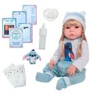Boneca Reborn Loira Stitch Recém Nascida Pode Dar Banho