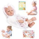 Boneca Reborn Menina Fofa Grande Macio Acessorio Vinil Rosa