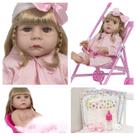 Boneca Reborn Menina Fofa Realista Com Carrinho Infantil Boneca Reborn Menina Fofa Realista Com Carrinho Infantil
