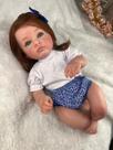 Boneca Reborn Menina Muito Linda e Realista Com Olhos Azuis