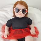Boneca Reborn Menina, Ruiva, Olhos Azuis