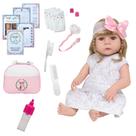 Boneca Reborn Menina Vestido Branco Completo Envio Imediato