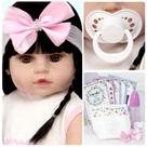 Boneca Reborn Morena Princesa 100% Silicone Vestido Branco