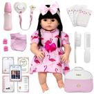 Boneca Reborn Morena Princesa Baby Alive 20 Acessórios Bolsa
