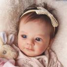 Boneca Reborn MYREBABY Claire 17 Polegadas - Olhos Azuis e Cabelo Castanho