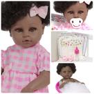 Boneca Reborn Negra Fofinha Realista Diva 46cm Pode Molhar Boneca Reborn Negra Fofinha Realista Diva 46cm Pode Molhar