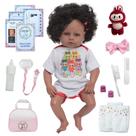 Boneca Reborn Negra Linda Enxoval Labubu Completo Bolsa Boneca Reborn Negra Linda Enxoval Labubu Completo Bolsa