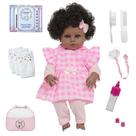 Boneca Reborn Negra Realista Com Bolsa 20 Itens Fofinha