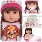 Boneca Reborn Princesa Recém Nascida Bolsa Maternidade Itens