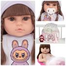 Boneca Reborn Princesa Valentina 46cm Silicone Toma Banho