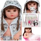 Boneca Reborn Princesa Valentina Roupão Panda 100% Vinil Boneca Reborn Princesa Valentina Roupão Panda 100% Vinil
