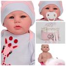 Boneca Reborn Realista Abigail Bolsa Maternidade Acessórios