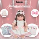 Boneca Reborn Realista Cabelo Castanho Cegonha Reborn Dolls Boneca Reborn Realista Cabelo Castanho Cegonha Reborn Dolls