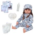 Boneca Reborn Realista Cabelo Castanho Pijama Unicórnio