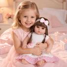 Boneca Reborn Realista Menina Princesa Baby 13 Itens Enxoval