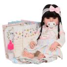 Boneca Reborn Realista Morena 46cm Corpo de Vinil Pode Banho Boneca Reborn Realista Morena 46cm Corpo de Vinil Pode Banho